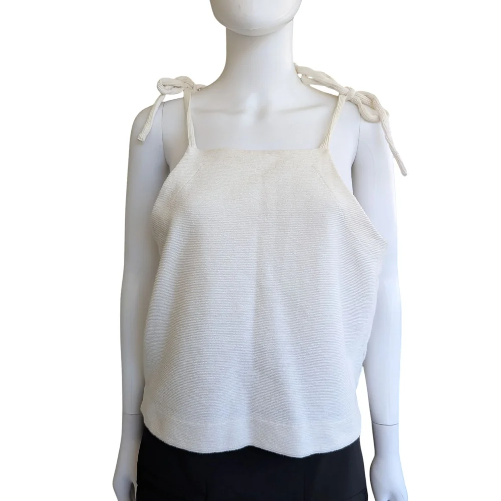 Madewell Cream Tie-Strap Tank Top